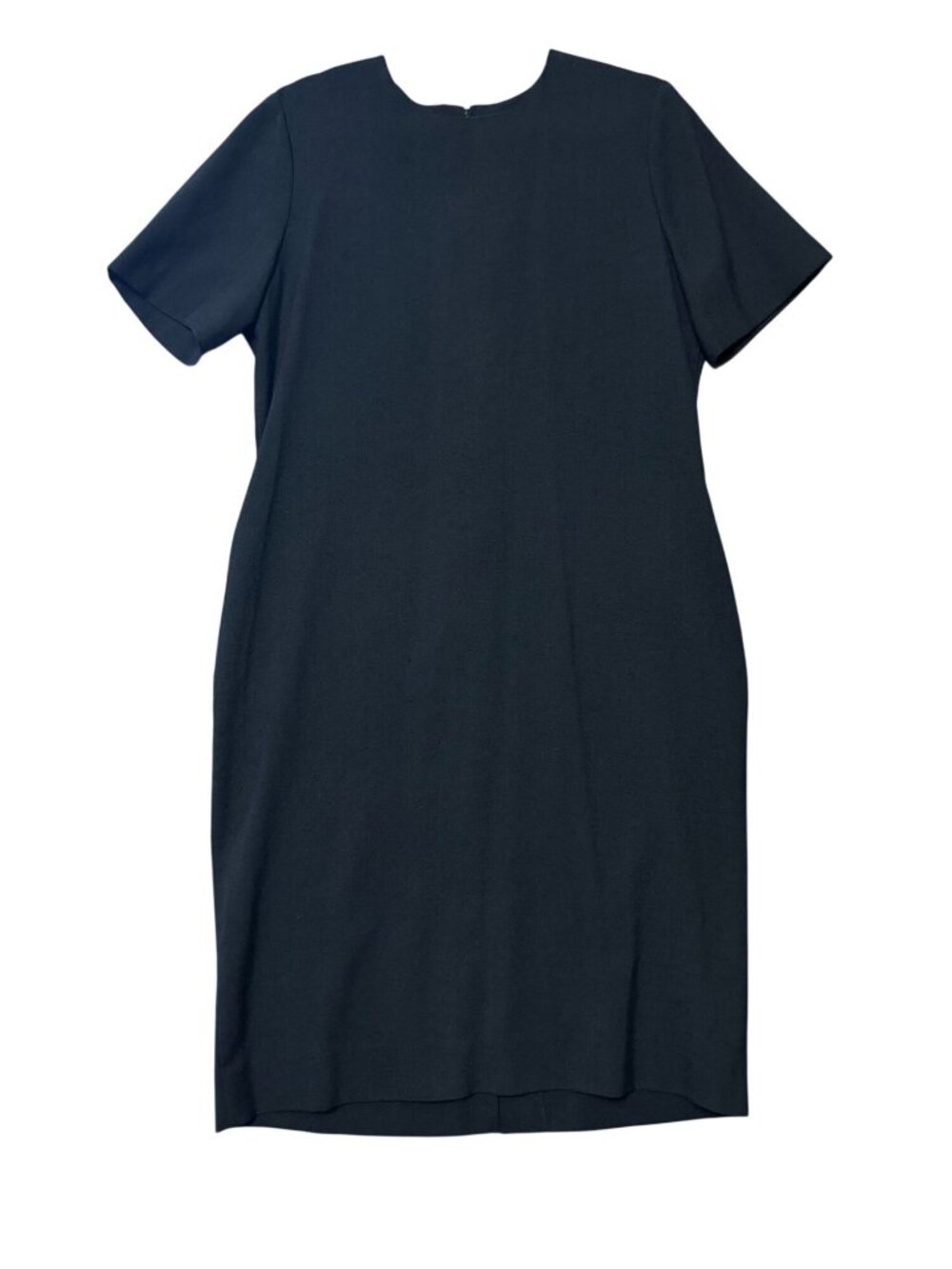 Leslie Fay Collections Vintage Black Shift Dress Short Sleeve - 14